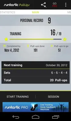 Runtastic Pull-Ups android App screenshot 0