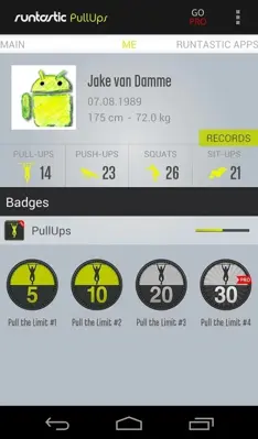 Runtastic Pull-Ups android App screenshot 3